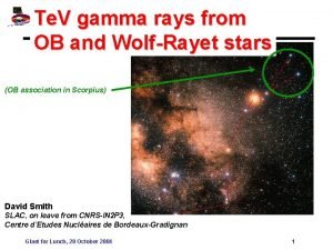 Te V gamma rays from OB and WolfRayet