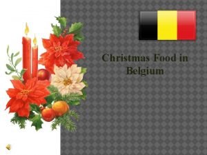 Belgium christmas foods