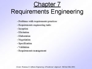 Inception in requirement engineering Inception in requirement engineering