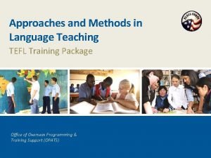 Approaches and Methods in Language Teaching TEFL Training