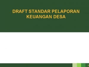 Komponen laporan keuangan desa