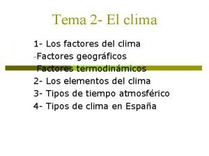 Cuales son los elementos observables y medibles del clima