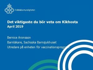 Det viktigaste du br veta om Kikhosta April