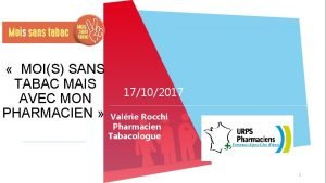 MOIS SANS TABAC MAIS 17102017 AVEC MON PHARMACIEN