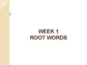 Ambiguous root word