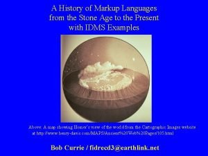 History of markup language
