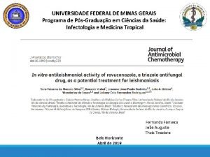 UNIVERSIDADE FEDERAL DE MINAS GERAIS Programa de PsGraduao