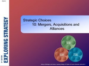 Slide 10 1 Strategic Choices 10 Mergers Acquisitions