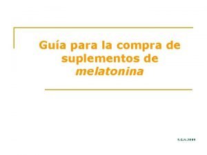 Gua para la compra de suplementos de melatonina