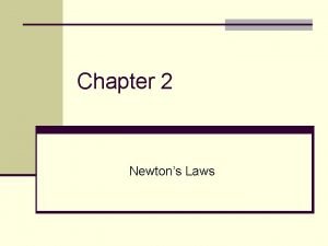 Newton's first law