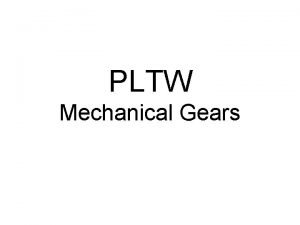 Rack and pinion pltw