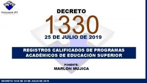 Decreto 1330 de julio 25 de 2019