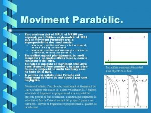 Moviment parabolic formules
