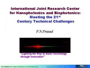 International Joint Research Center for Nanophotonics and Biophotonics