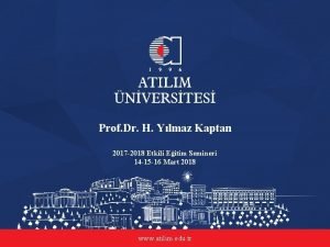 Prof Dr H Ylmaz Kaptan 2017 2018 Etkili