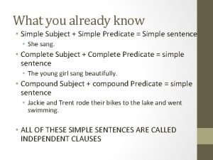 Whats a simple predicate