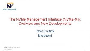 Nvme management interface