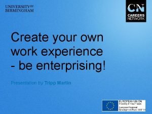 How to be enterprising