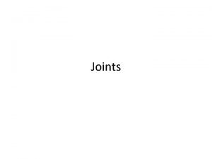 Classification of joints flowchart