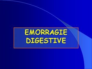 Emorragie digestive basse