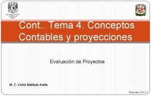 Cont Tema 4 Conceptos Contables y proyecciones financieras