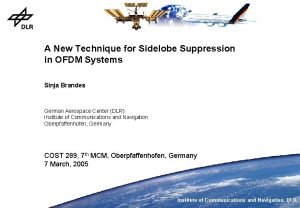 A New Technique for Sidelobe Suppression in OFDM