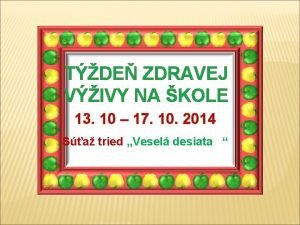 TDE ZDRAVEJ VIVY NA KOLE 13 10 17