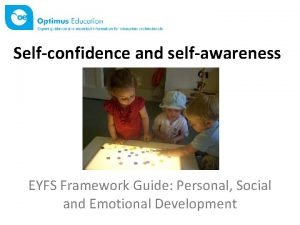 Self confidence and self awareness eyfs