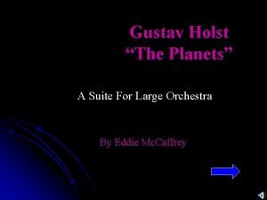 Gustav Holst The Planets A Suite For Large