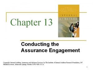 Internal audit assurance engagement