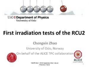 First irradiation tests of the RCU 2 Chengxin