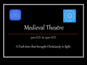 Medieval Theatre 500 A D to 1500 A