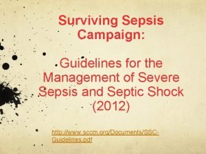Surviving sepsis definition