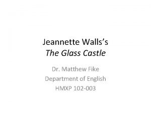 The glass castle epigraph