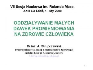 VII Sesja Naukowa im Rolanda Maze XXIII LO