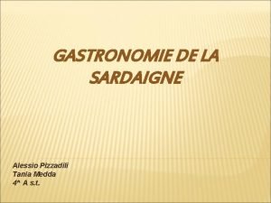 Gastronomie sardaigne