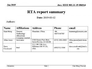 Jan 2019 doc IEEE 802 11 19 0065