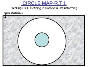 Defining in context circle map Defining in context circle map