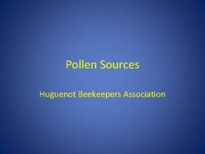 Pollen color chart