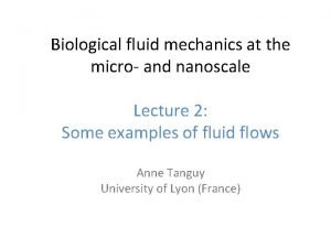 Micro and nanoscale fluid mechanics