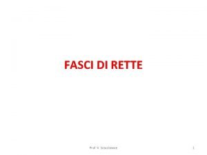 Fasci di rette generati da due rette