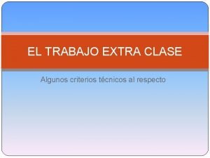 Extra clase