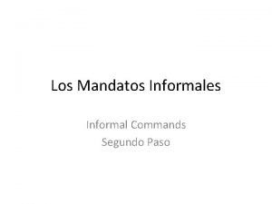 Mandatos informales