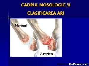 CADRUL NOSOLOGIC I CLASIFICAREA ARJ Release by Med