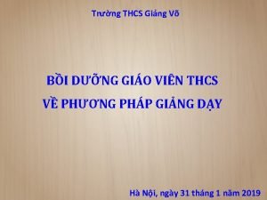 Trng THCS Ging V BI DNG GIO VIN