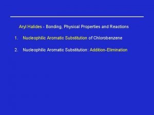 Chemical properties of aryl halides