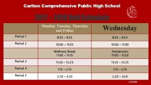 Carlton comprehensive high school calendar