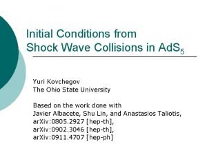 Initial Conditions from Shock Wave Collisions in Ad