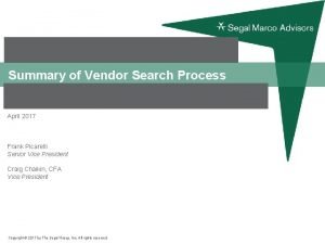 State of Rhode Island Summary of Vendor Search