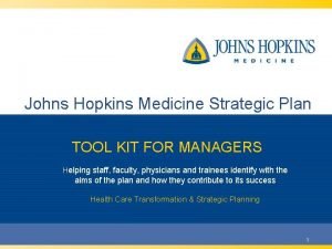 Johns hopkins strategic plan